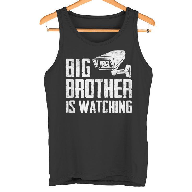 Big Brother Is Watching Government Massurveillance Cctv タンクトップ