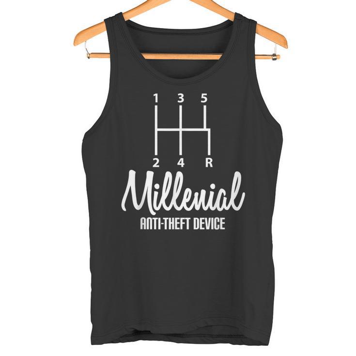 Caja De Cambios Manual Divertida Millennial Anti-Theft Device Camiseta sin mangas