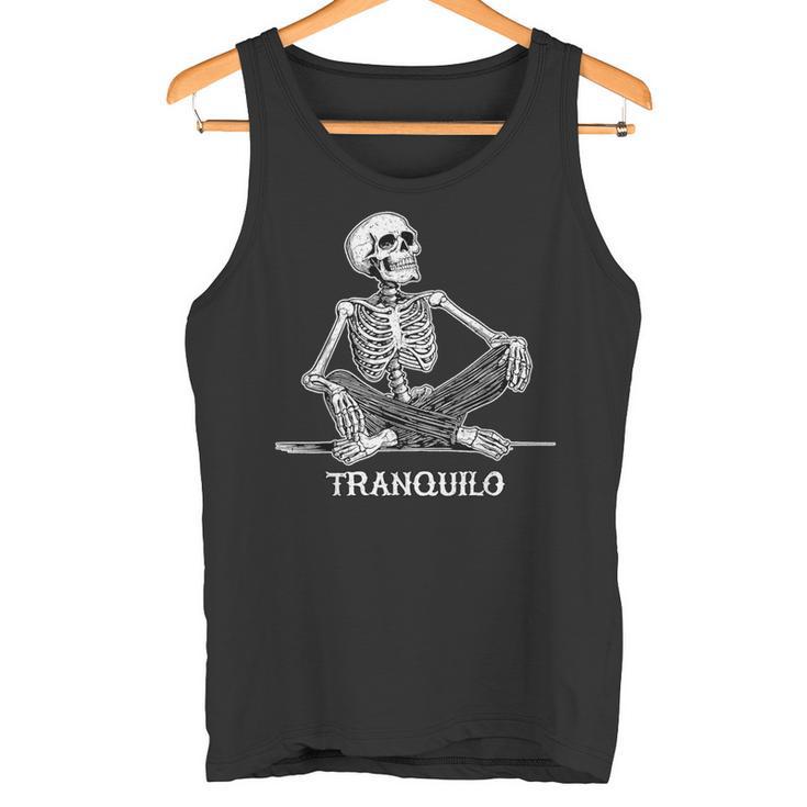 Calaca Tranquilo リラックススケルトンデザイン タンクトップ