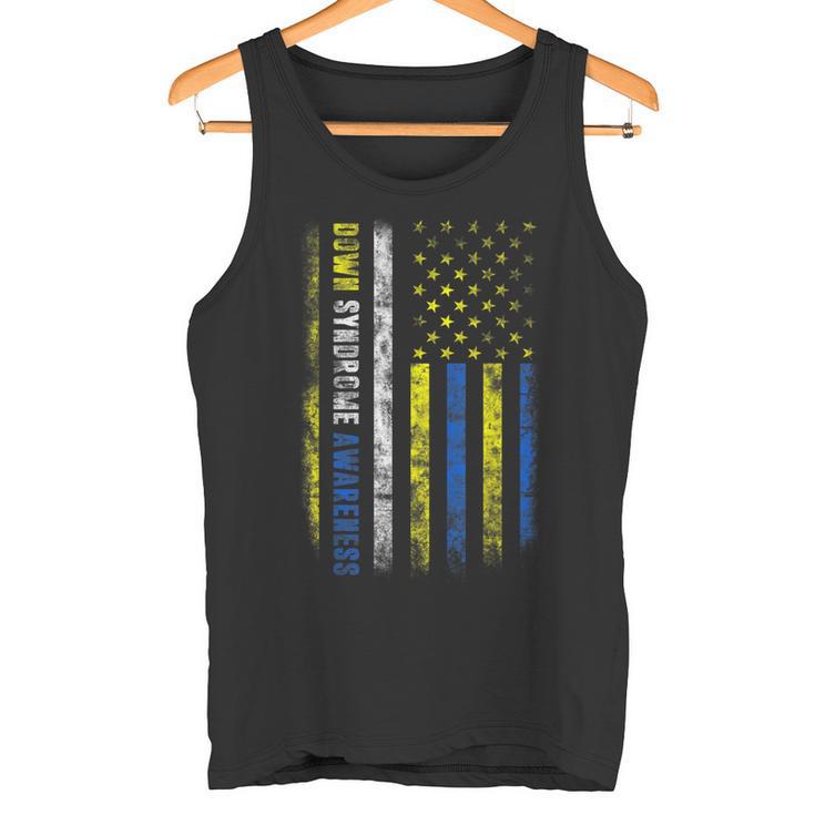 Camisa De Concienciaciónobre Elíndrome De Down Con Bandera De Estados Unidos Camiseta sin mangas