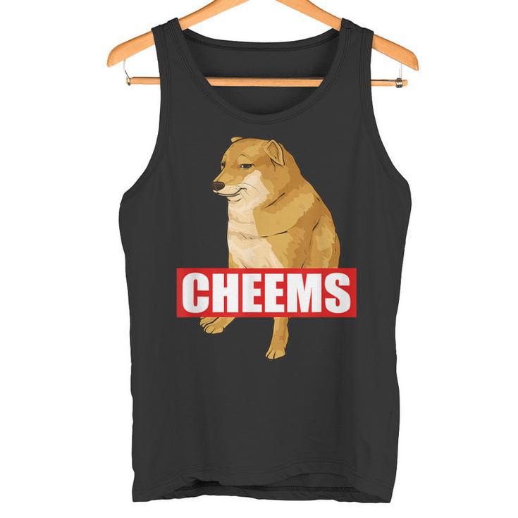 Cheems Dog おもしろ柴犬ダンクミーム タンクトップ