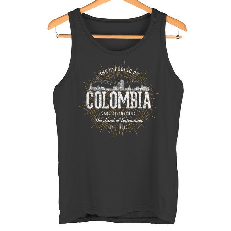 Colombia ヴィンテージスタイルのレトロなコロンビア タンクトップ