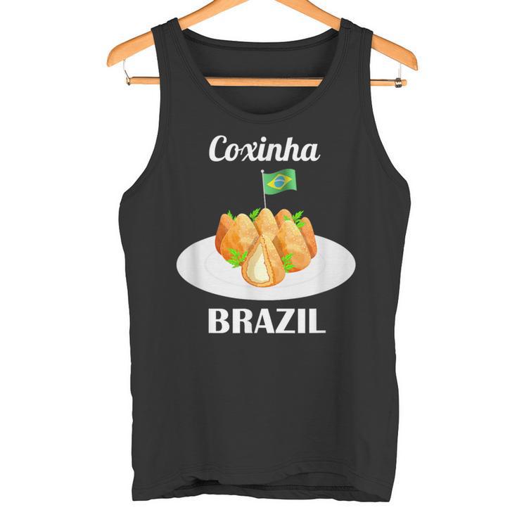 Coxinha 伝統的なブラジル料理 ブラジル国旗 タンクトップ