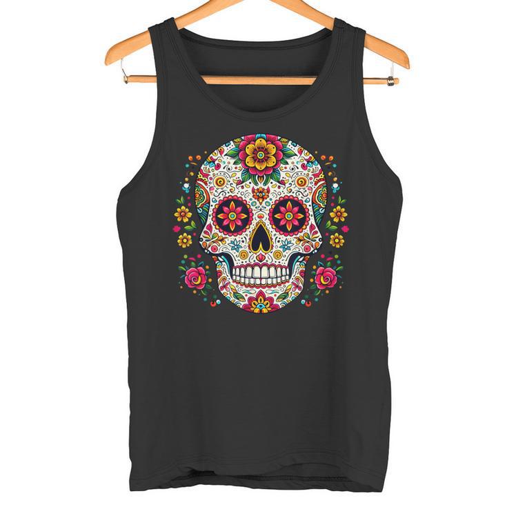 Day Of The Dead シュガースカル Dia De Los Muertos タンクトップ