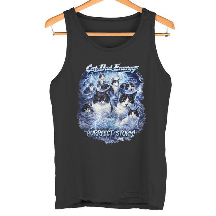 Divertido Gato Dueño De Papá Cat Dasd Life Pelo Corto Con Estampado De Gato In Mangas Camiseta sin mangas