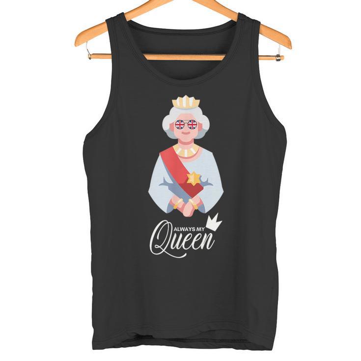 Elizabethunglasses De Manga Corta Británica Camiseta sin mangas