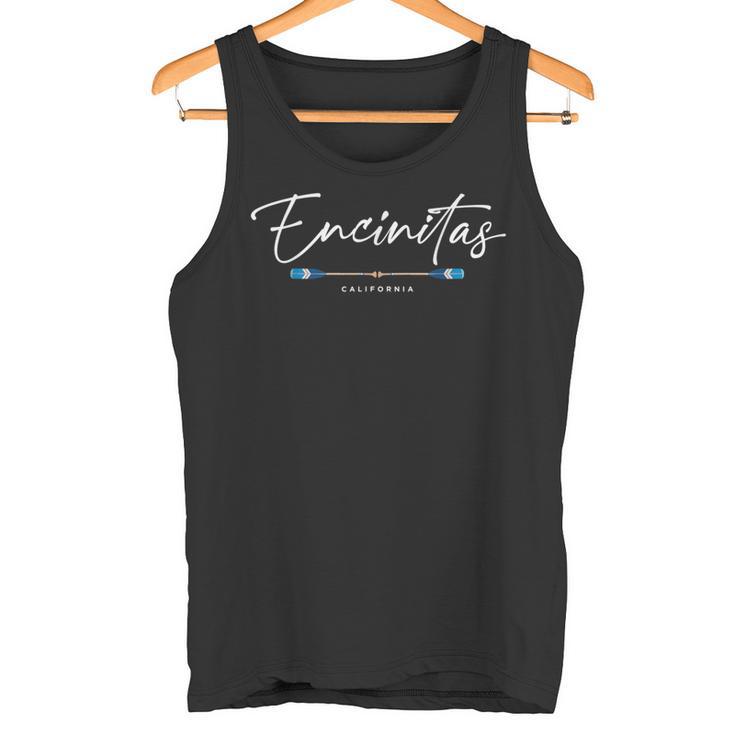 Encinitas California Oars グラフィック タンクトップ