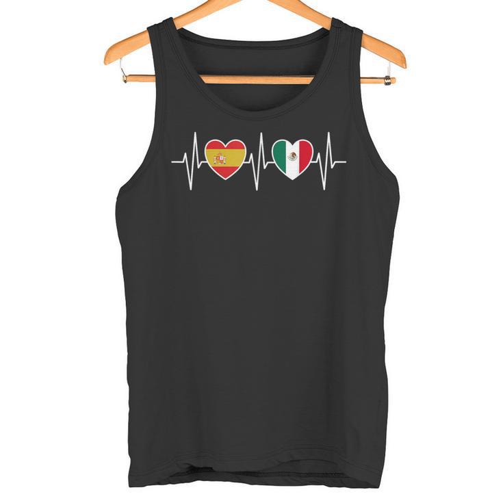 España Y México Banderas Banderas De México Camiseta sin mangas