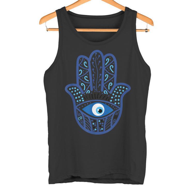 Evil Eye Artwork Hamasa Good Luck Hand Of Fatima Hipster タンクトップ
