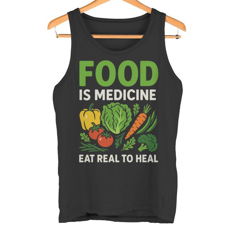Food Is Medicineの栄養士、自然療法医栄養士へのギフト 長袖tシャツ タンクトップ