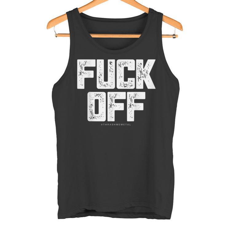 メンズ Fuck Off Thrash メタル タンクトップ