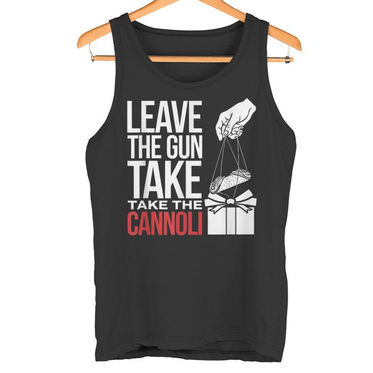 Leave The Gun Take The Cannoli メンズ レディース イタリア国旗 タンクトップ