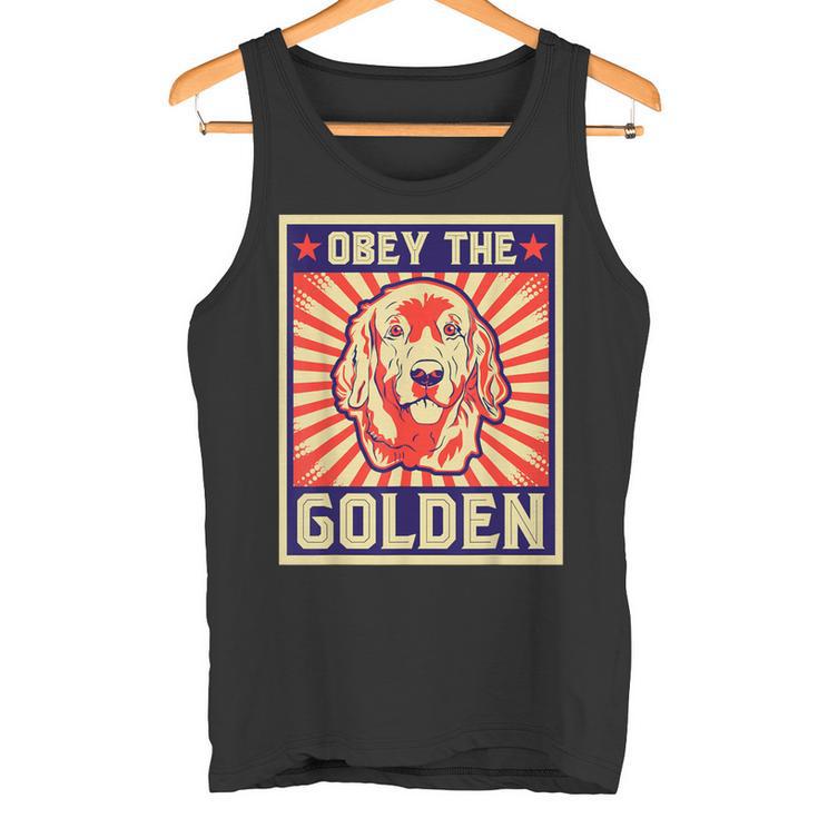 Obey The Golden ゴールデンレトリーバーオーナー向け タンクトップ