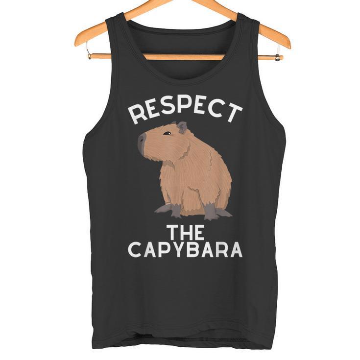 Respect The Capybara げっ歯類好き カピバラ アニマルジョーク タンクトップ