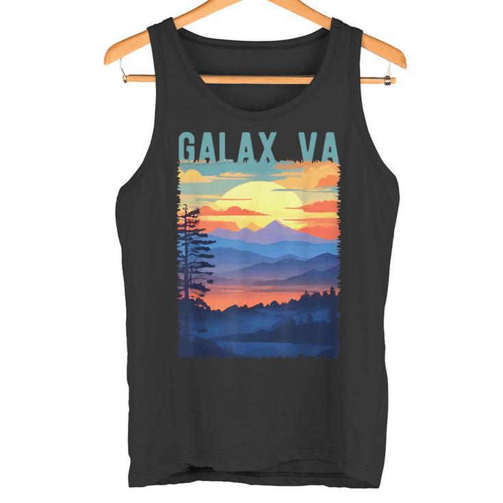 Galaxirginia Usa 山景色 サンセットスタイルデザイン タンクトップ