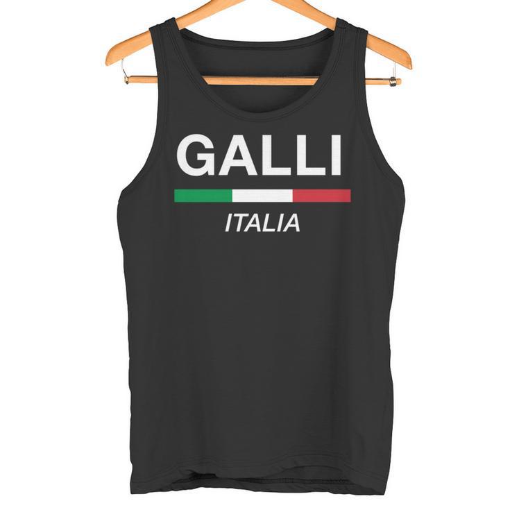 Galli イタリア製 ファミリーネーム イタリア 国旗 長袖tシャツ タンクトップ