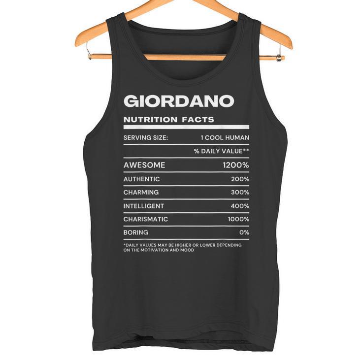 Giordano 栄養成分表示 タンクトップ
