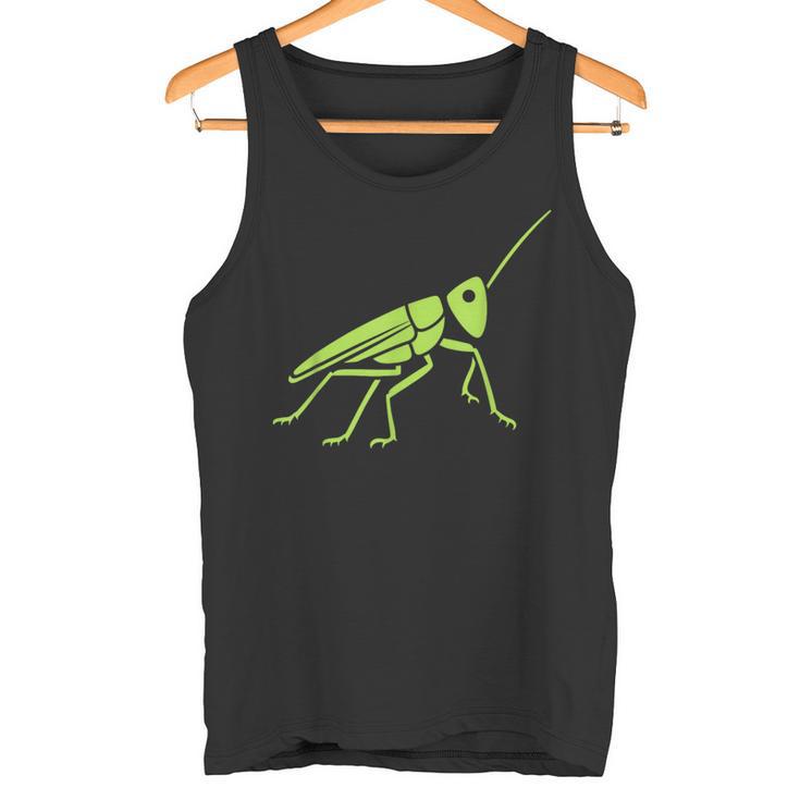Grasshopper ミニマリストのバッタかわいい昆虫小さなバッタ タンクトップ