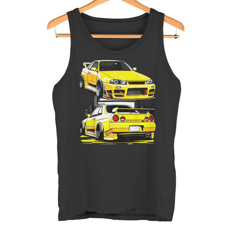 ブラック Gt R 32 Jdm スカイラインチューナー レーシングスタンス カードリフト タンクトップ