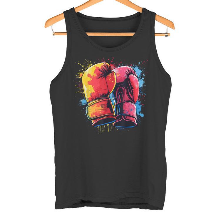 Guantes De Boxeo Pintados De Colores En Boxeo Artístico Camiseta sin mangas