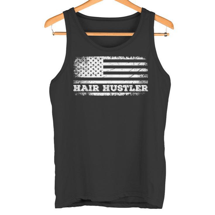 Hair Hustler アメリカ国旗 ヘアスタイリスト バーバー Usa メンズ レディース タンクトップ