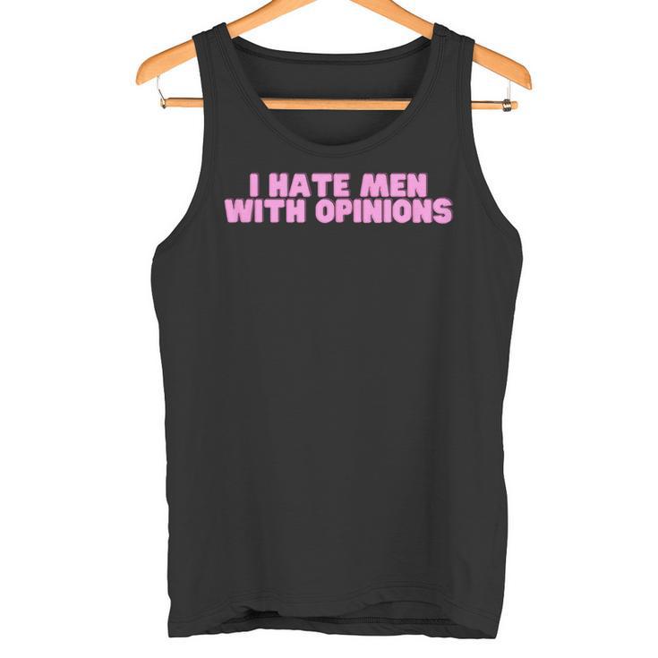 I Hate With Opinions Y2k ファニーフェミニスト ホットガールスレイ タンクトップ