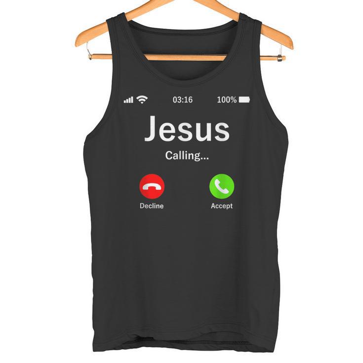 Jesus Is Calling Divertido Regalo Cristiano De Jesús Camiseta sin mangas