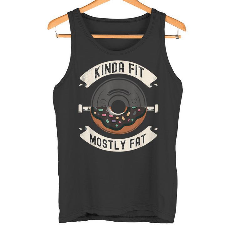 Kinda Fit Mostly Fat Fitness 面白いジムワークアウト タンクトップ
