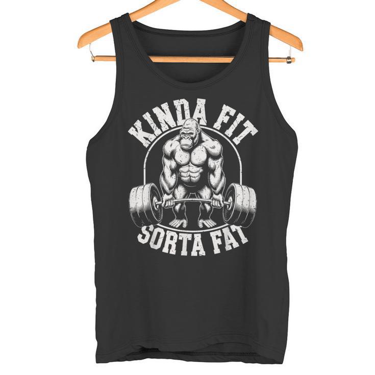 Kinda Fitorta Fat Gorilla 面白いワークアウトジムウェイトリフティング タンクトップ