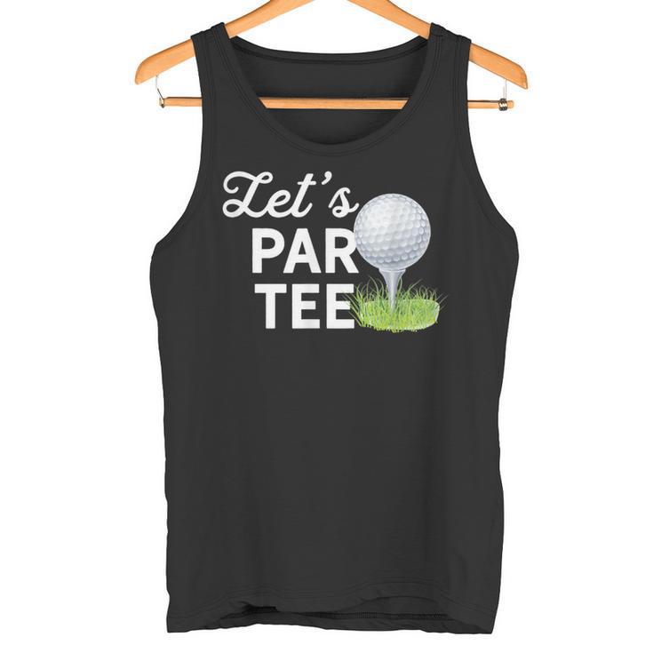 Let's Par ゴルフボール ティーピン付き 面白いゴルフクラブtシャツ タンクトップ