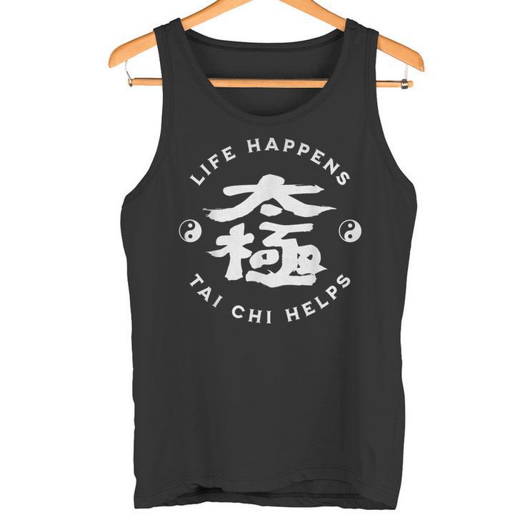 Life Happens Tai Chi Aide La Calligraphie Chinoise Ying & Yang Débardeur e