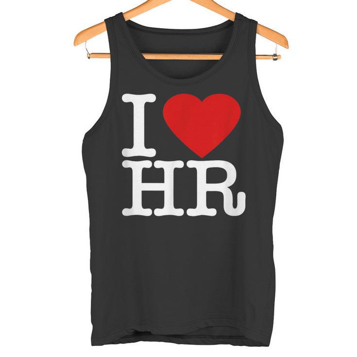 I Love Hr レッドハート 人事 タンクトップ
