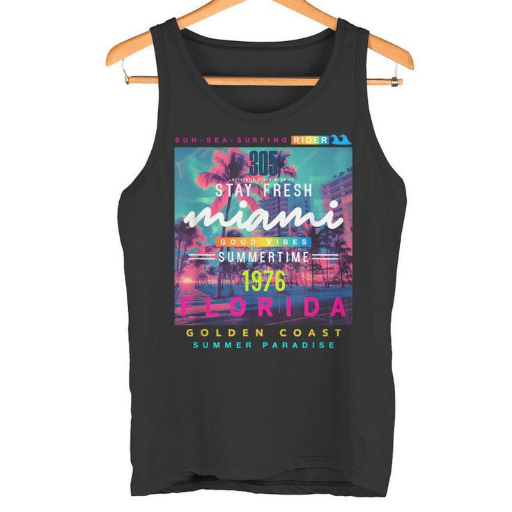 I Love Miami & Miami Loves Me Cool Miami Illustration タンクトップ