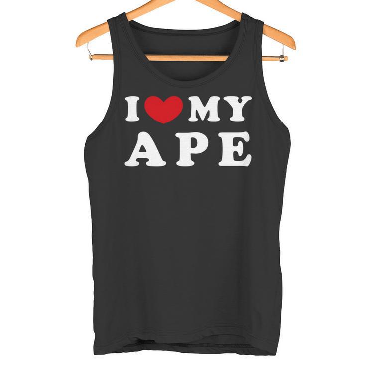 I Love My Ape アイ・ラブ・マイ・エイプ、アイ・ハート・マイ・エイプ 長袖tシャツ タンクトップ