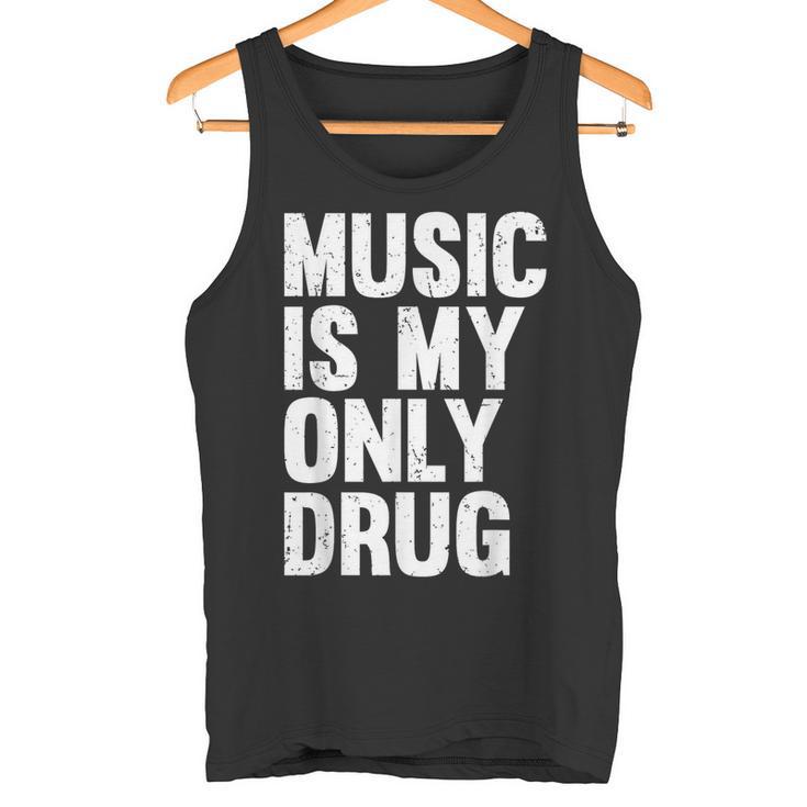 Music Is My Only Drug グラフィックプリント タンクトップ