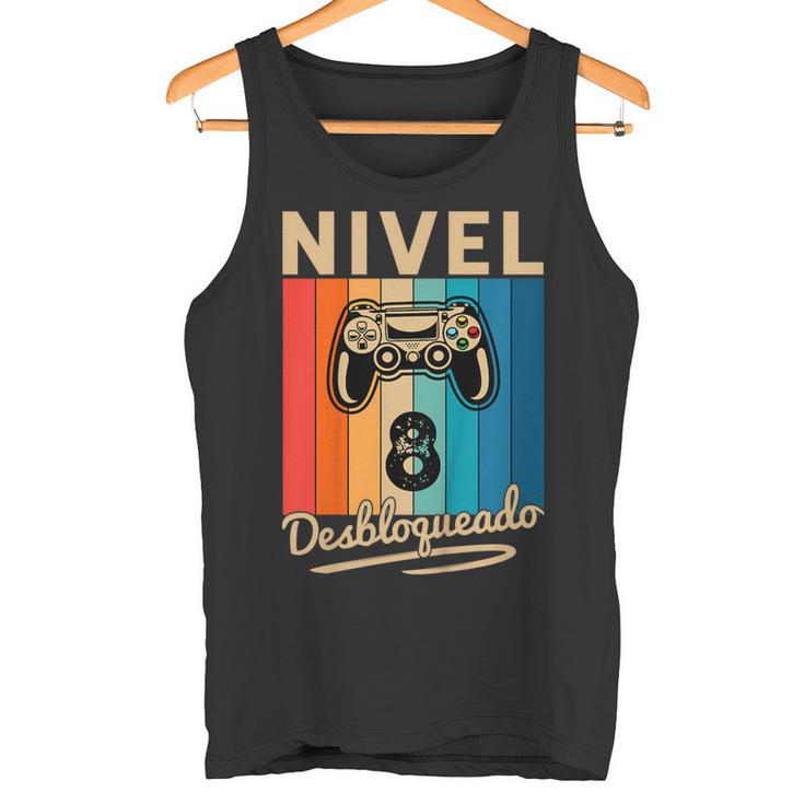 Niños Nivel 8 Años Regalo Cumpleañosideojuegos Gamer Camiseta sin mangas