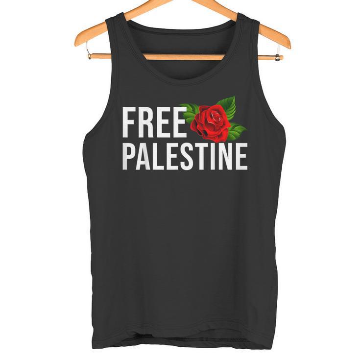 Palestine Free Palestine Free Gaza Palestine Flag Arabic タンクトップ