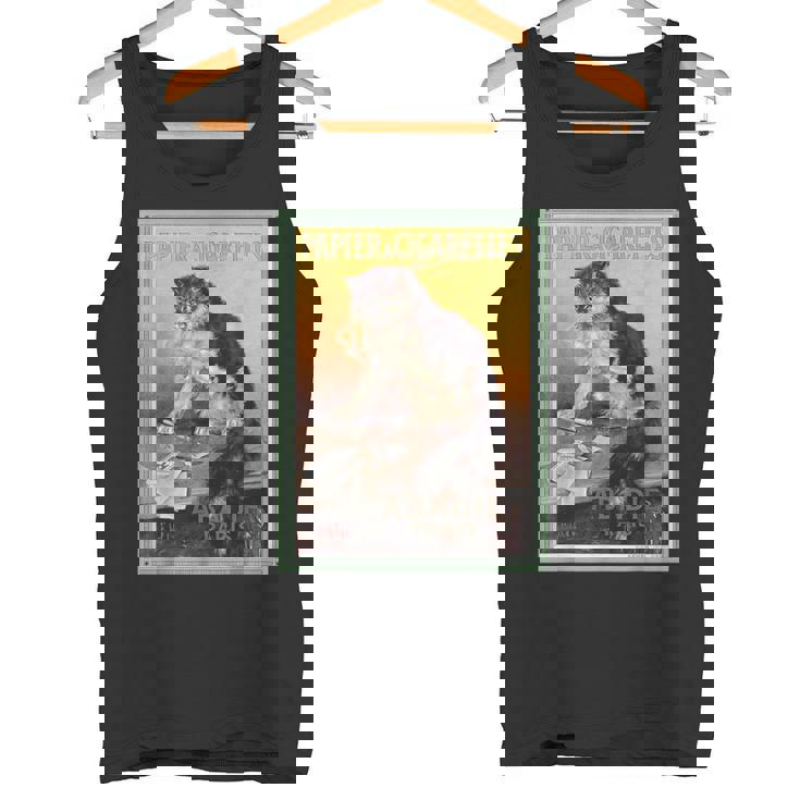 Papier A Cigarettes Abadie Paris ビンテージタバコ広告 タンクトップ