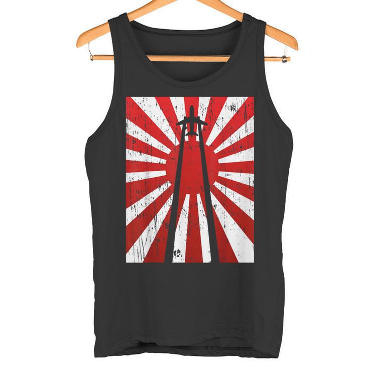 Pilot Plane Airport Air Traffic Controller Risingun Flag タンクトップ