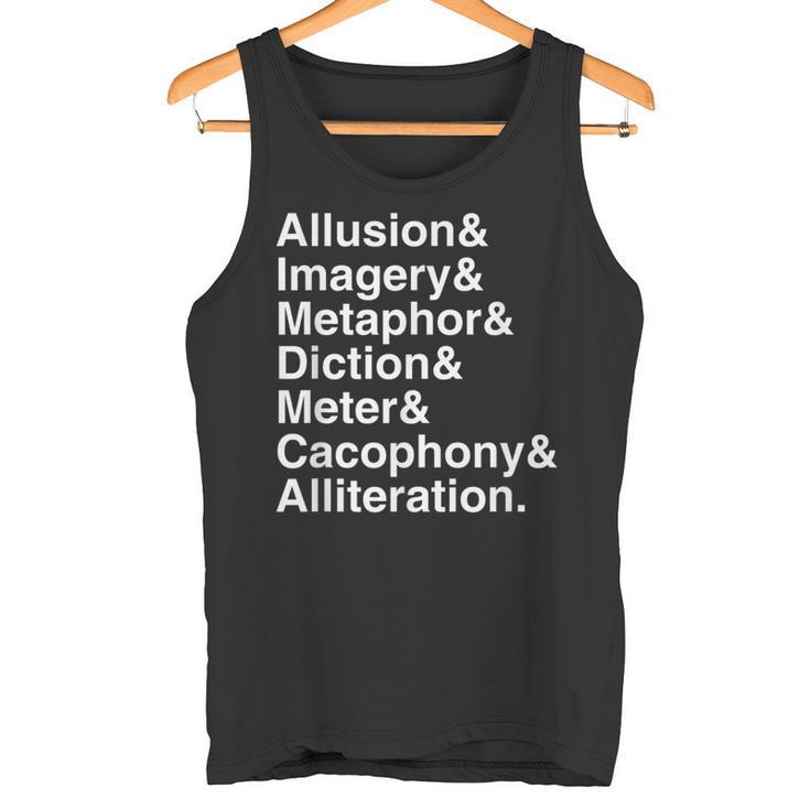 Poetry Literary Devices タンクトップ