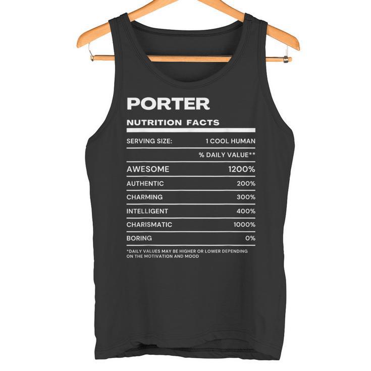 Porter 栄養成分表示 タンクトップ