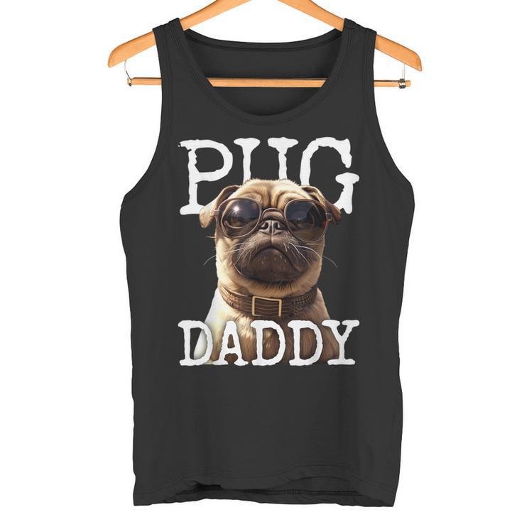 Pug Daddyパグパグパグパグパグパグお父さん犬お父さん父の日甘いパグパグお父さん タンクトップ