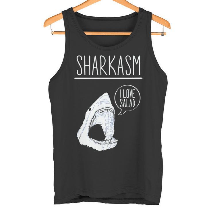 Sharkasm I Lovealad面白い皮肉なシャークスタジオ 長袖tシャツ タンクトップ