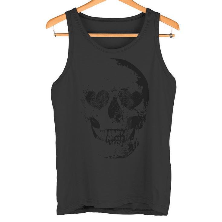 Skull With Hearthaped Eyes タンクトップ