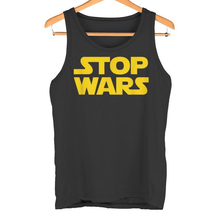 Stop Wars 反戦メッセージ 地球と宇宙の平和 タンクトップ