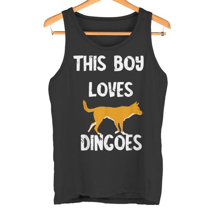 This Boy Loves Dingoes 野生動物 オーストラリアン ディンゴ犬 タンクトップ