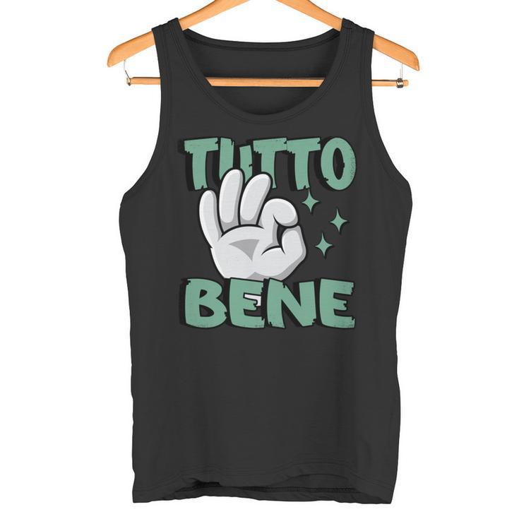 Tutto Bene イタリアの手のジェスチャー面白い引用イタリア 長袖tシャツ タンクトップ