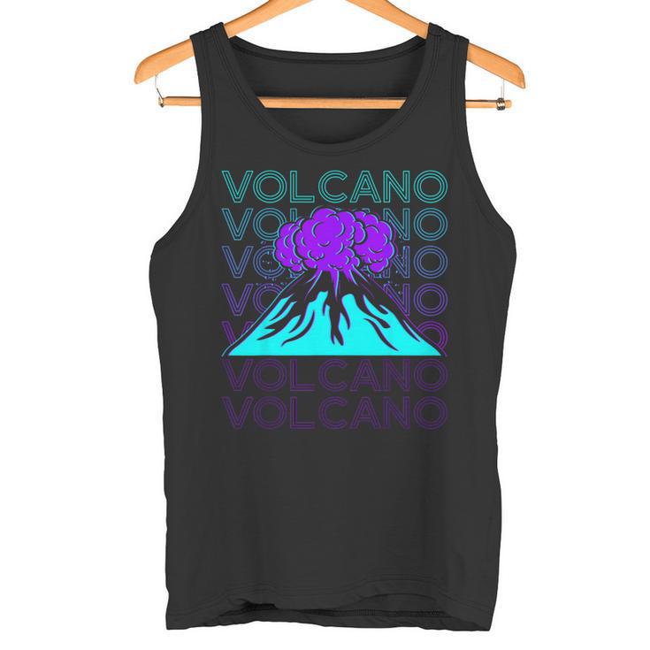 Volcán Retro Camiseta sin mangas