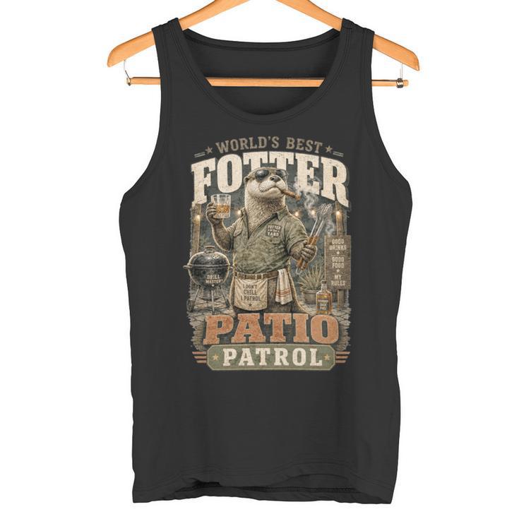 Worlds Best Fotter パティオ パトロール 裏庭 カワウソ しゃれ 誕生日 長袖tシャツ タンクトップ