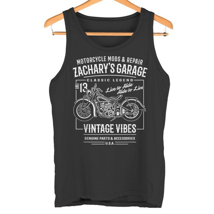 Zacharyのガレージバイクデザイン タンクトップ